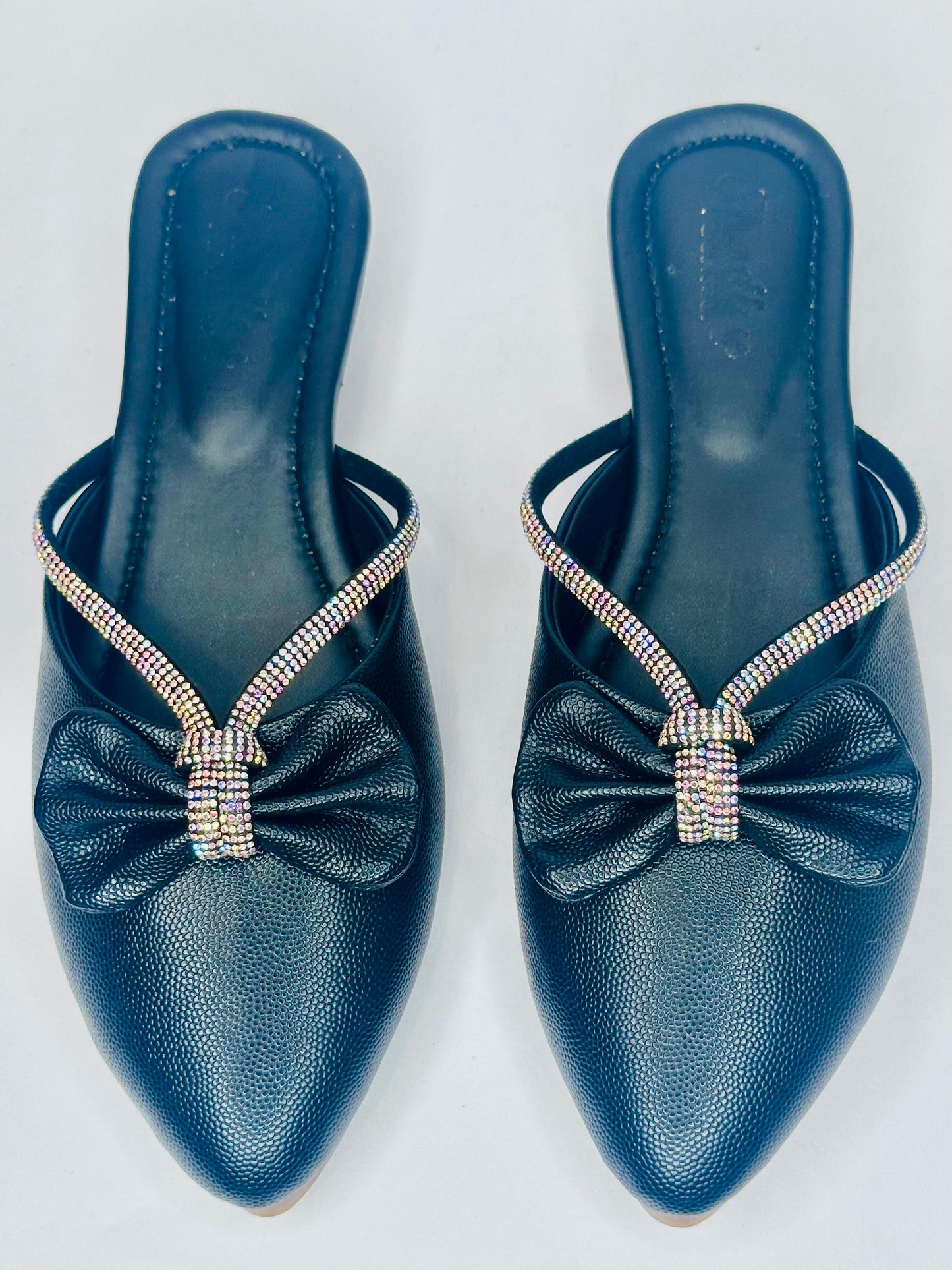 Punjabi Jutti bow silwer strap 2912