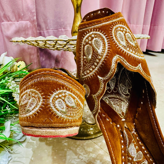 Punjabi Jutti front open kadai Work 3223